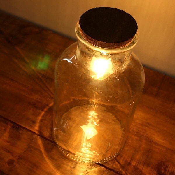 LEDライト おしゃれ ガラス 電球 照明 テーブルライト アンティーク LED付きガラスボトル ボトル型 送料無料(一部地域除く) toy4447_画像1