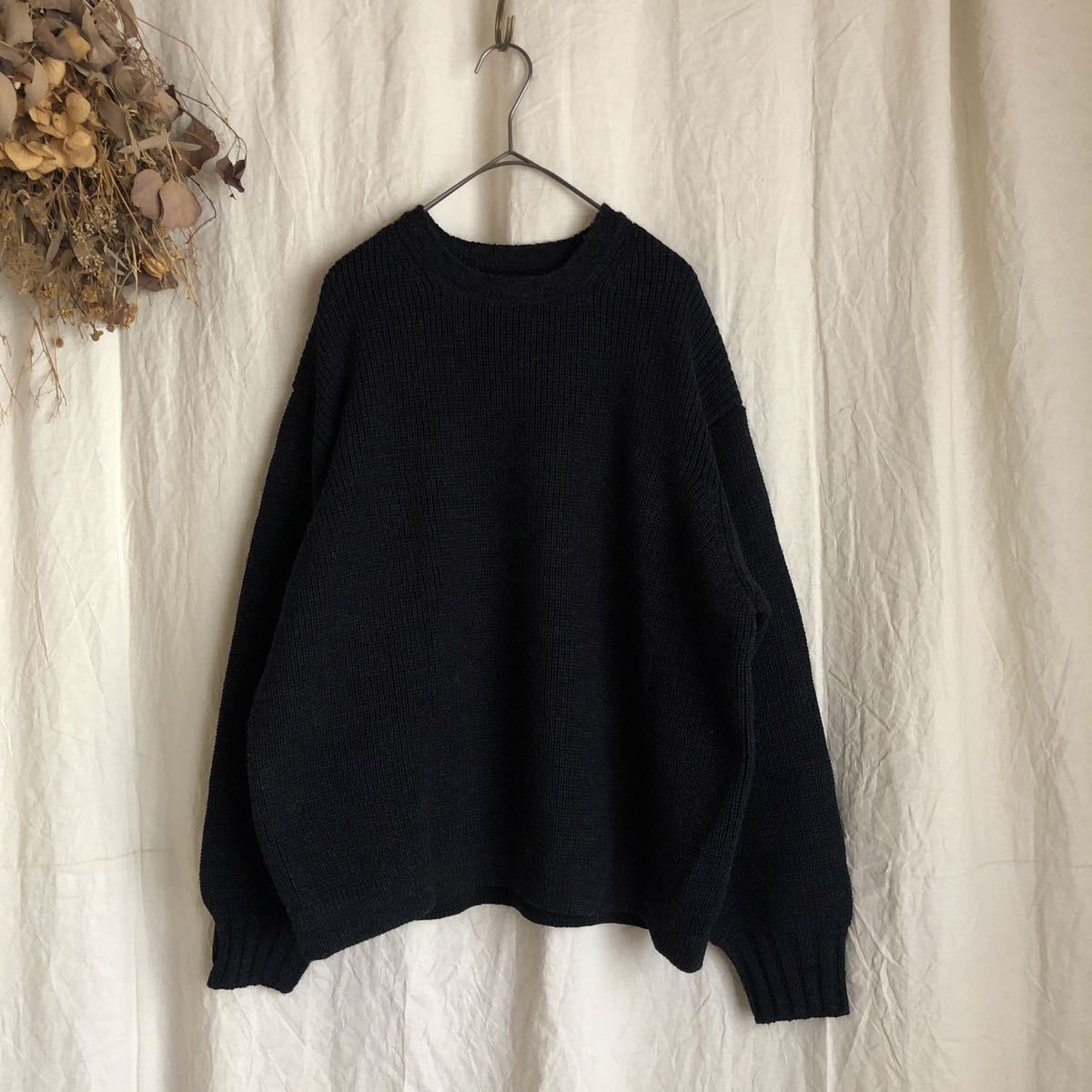 TOKIHO トキホ 23AW SONNE ブルガリアハイランドウールセーター MIDNIGHT 1