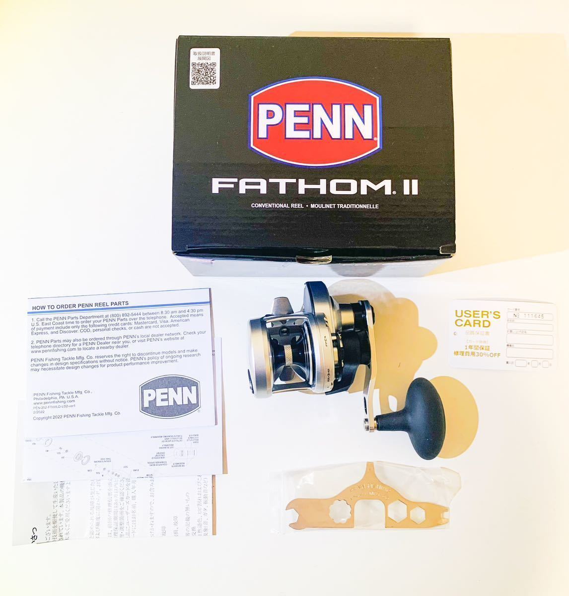 ☆新品・送料無料！☆ 2023年モデル ピュアフィッシング PENN ファゾムⅡ FTHII10XNLD PURE FISHING FathomⅡ ベイトリール 右ハンドル_画像1