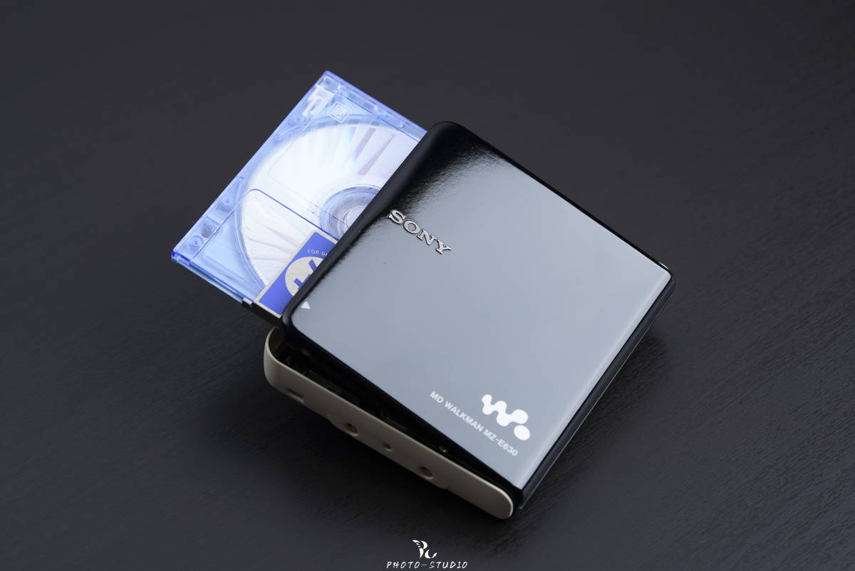 極美品・動作品丨SONY MD WALKMAN MDLP対応 MDプレーヤー MZ-E630 BLACK 整備品_画像1