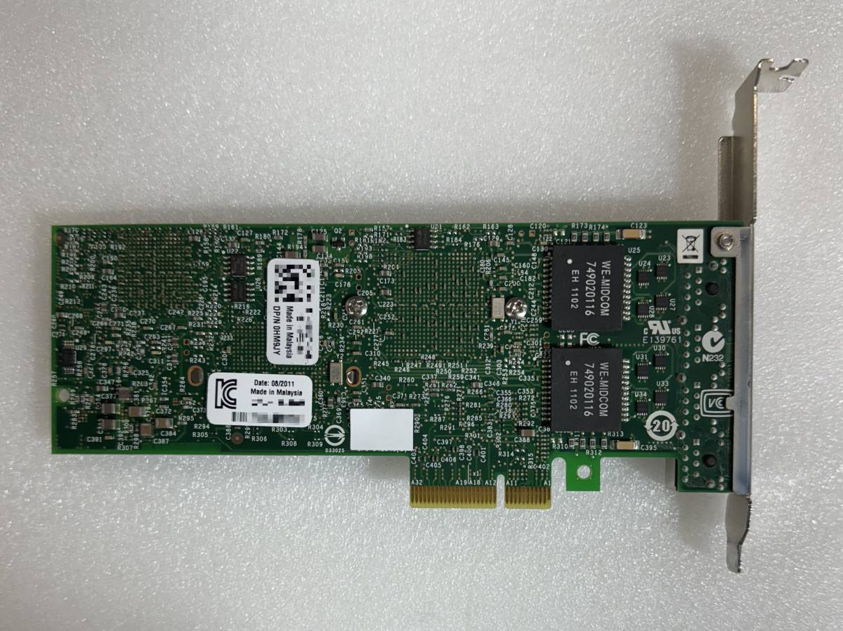 DELL DP/N 0HM9JY 1000BASE-T 4 port network card PCI Express x4 Intel PRO/1000 VT ( tube :CA0003)