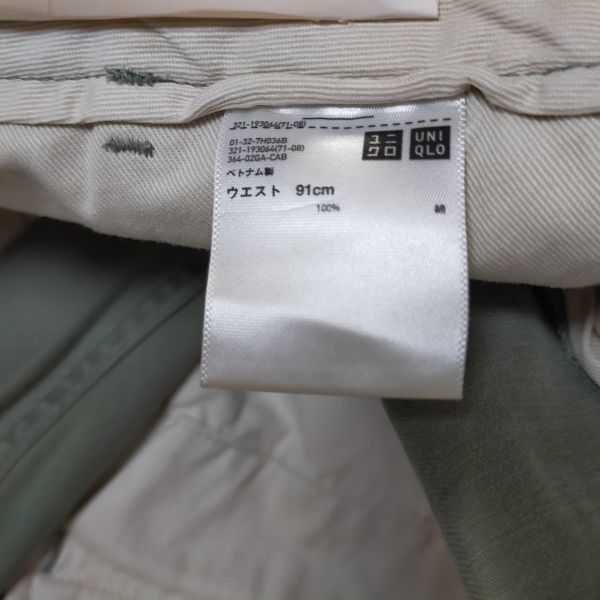 未使用☆UNIQLO ユニクロ☆ヴィンテージ レギュラーフィット ダメージ チノパン W91㎝ S1406_画像5