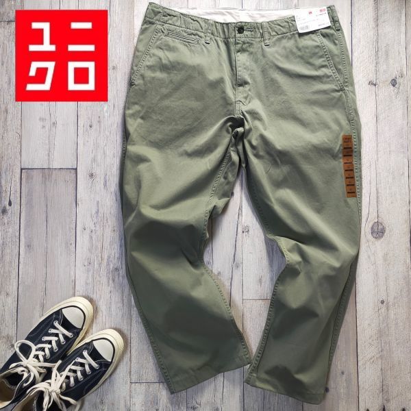 未使用☆UNIQLO ユニクロ☆ヴィンテージ レギュラーフィット ダメージ チノパン W91㎝ S1406_画像1