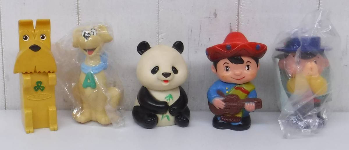 新品 正規品!! Bibian 比比昂- 昭和レトロ当時物*ソフビ貯金箱人形*金融機関5 ソフビ