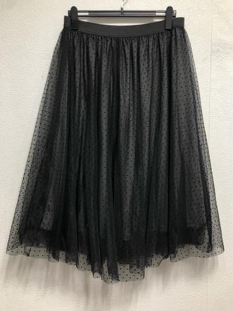 新品☆3L♪黒系♪チュール重ねきれいスカート＆リボンかわいいレギパン☆z392