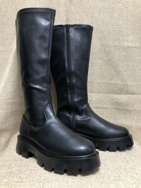 新品☆3L♪26～26.5幅広4E♪履き口40cm厚底ロングブーツ♪☆z676