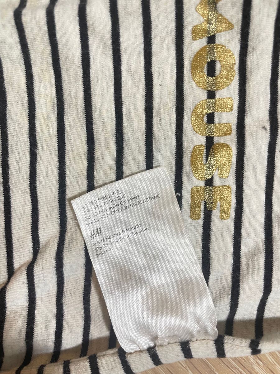 H&M トップス　Tシャツ　ディズニー　長袖　女の子　ミニマウス　80