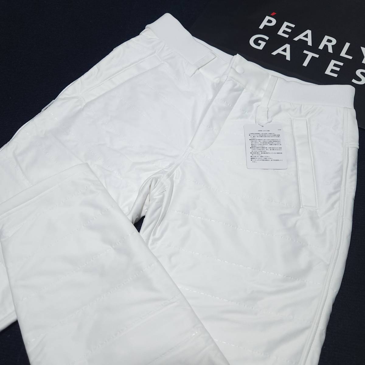 正規品　新品　PEARLY GATES　パーリーゲイツ　ジャックバニー　バックロゴ中綿パンツ　裏起毛　暖ったか　お洒落なロゴ　ホワイト　size6_画像2