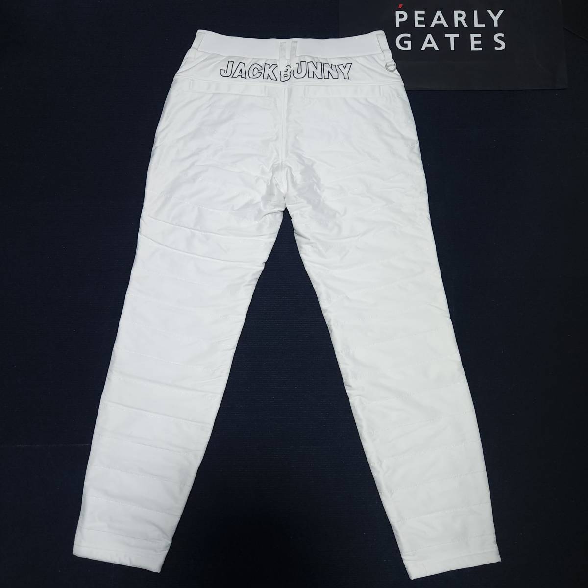正規品　新品　PEARLY GATES　パーリーゲイツ　ジャックバニー　バックロゴ中綿パンツ　裏起毛　暖ったか　お洒落なロゴ　ホワイト　size4_画像5