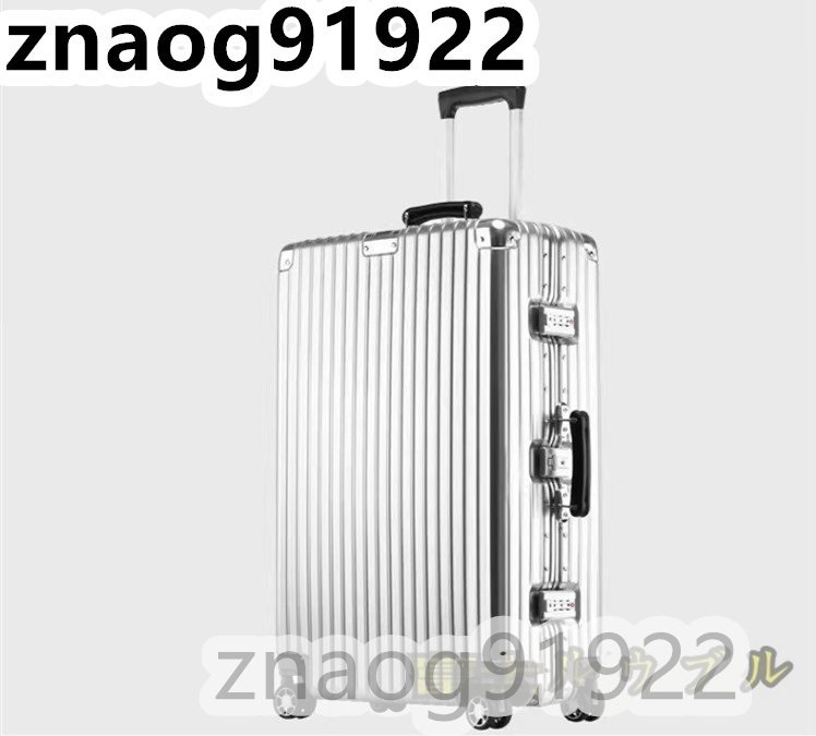  new arrival * suitcase aluminium frame back robust machine inside bring-your-own light weight 4 wheel TSA lock Carry case Impact-proof carry bag quiet sound 