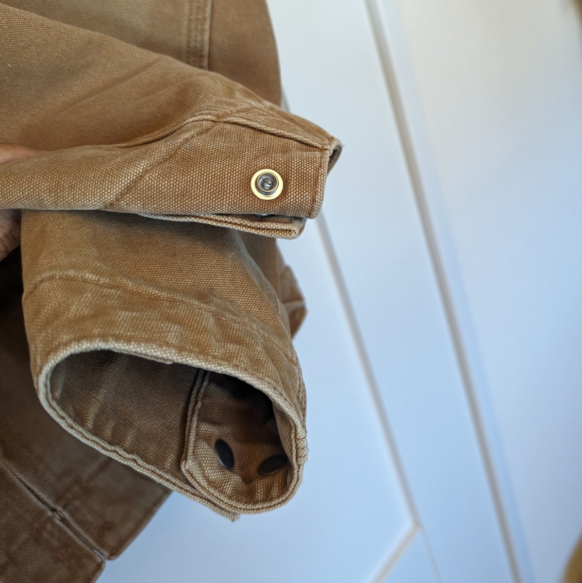 Carhartt カーハート デトロイトジャケット ブラウン×革パッチ Carhartt カーハート デトロイトジャケット ブラウン×革パッチ