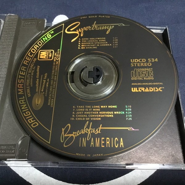 MFSL盤【SUPERTRAMP/BREAKFAST IN AMERICA/スーパートランプ】UDCD534/ゴールドCD/日本プレス_画像3