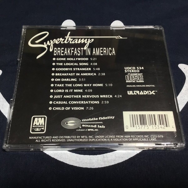 MFSL盤【SUPERTRAMP/BREAKFAST IN AMERICA/スーパートランプ】UDCD534/ゴールドCD/日本プレス_画像2