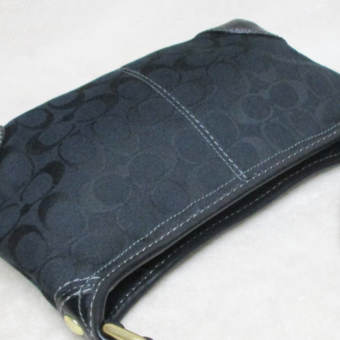 COACH Coach signechi.- one shoulder bag tote bag campus × leather black beautiful goods 