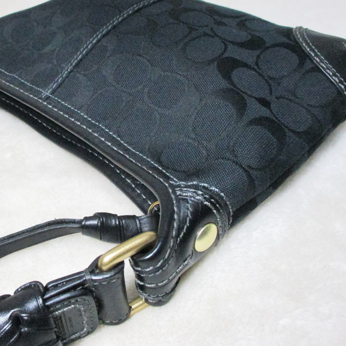 COACH Coach signechi.- one shoulder bag tote bag campus × leather black beautiful goods 