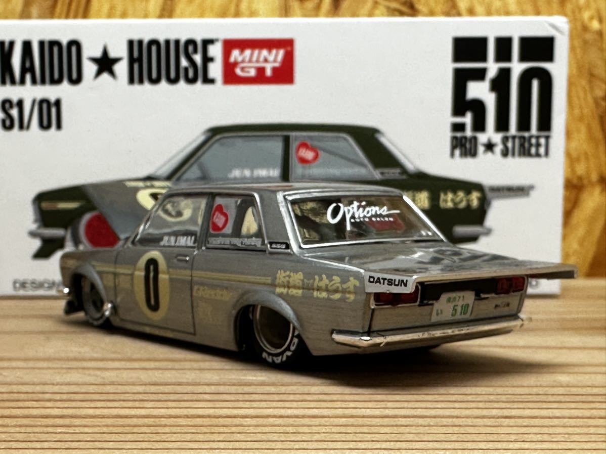 KAIDO HOUSE MINI GT 1/64 街道ハウス ダットサン 510 プロ ストリート OG HKM001 チェイスカー 即決_画像5