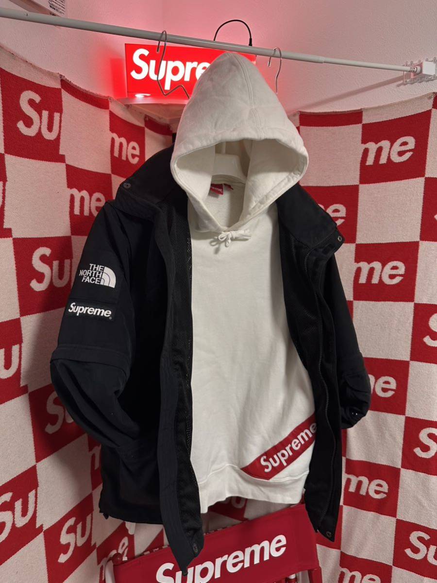 ☆超激レア☆Supreme シュプリーム Corner Label Hooded Sweatshirt コーナーラベル ロゴ フーディー パーカー ホワイト_画像9