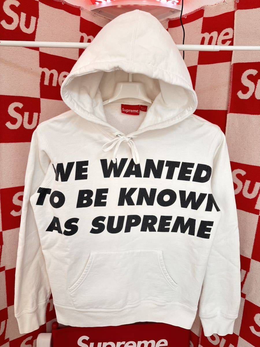 ☆超激レア☆Supreme シュプリーム Known As Hooded Sweatshirt ノウン アズ スウェット パーカー WE WANTED TO BE KNOWN AS SUPREME_画像1