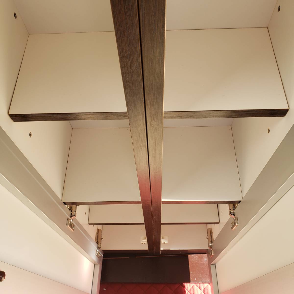 J-378 スリムラック ダブル 収納家具 飾り棚　40.5 21.5 157 自作で底板が付いています_画像8