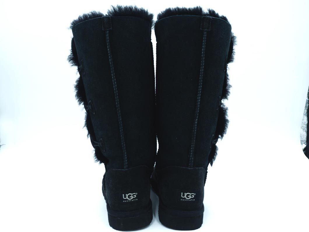 UGG Australia アグ オーストラリア 1873 ベイリー ボタン トリプレット ムートン ブーツ size25ｃｍ/黒 ◆■ ☆ dkd0 レディース_画像4