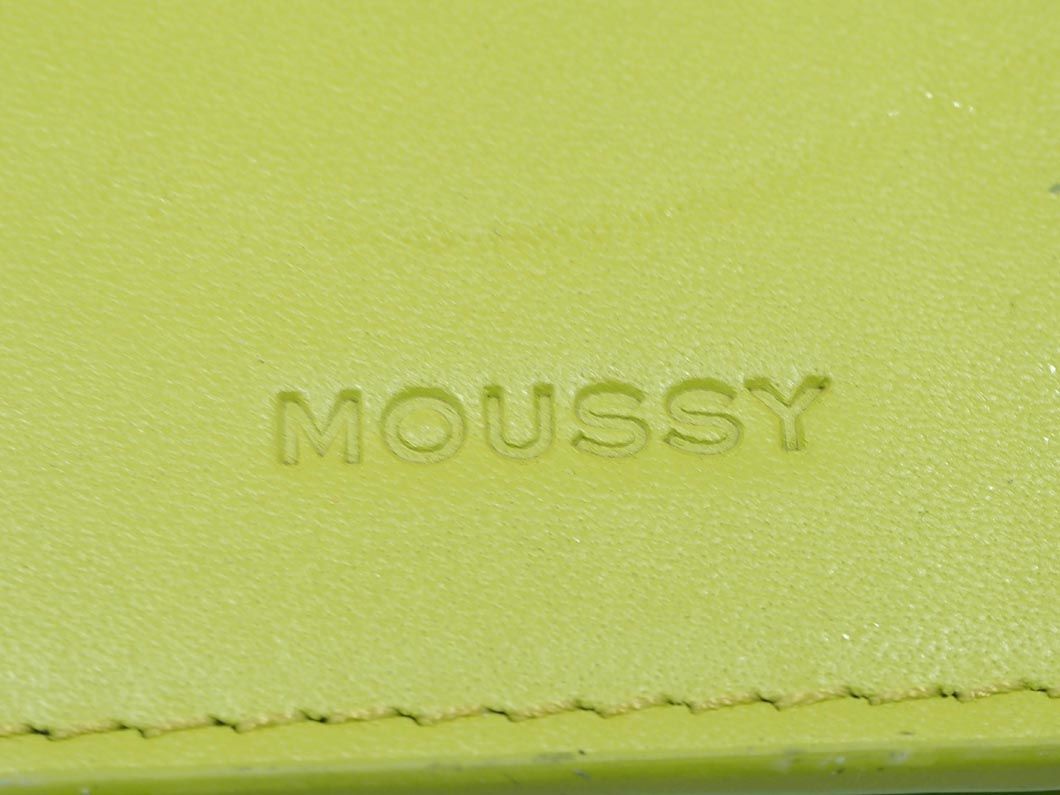 MOUSSY マウジー レザー ミニ ショルダー バッグ 黄緑 ■■ ☆ dla5 レディース_画像4