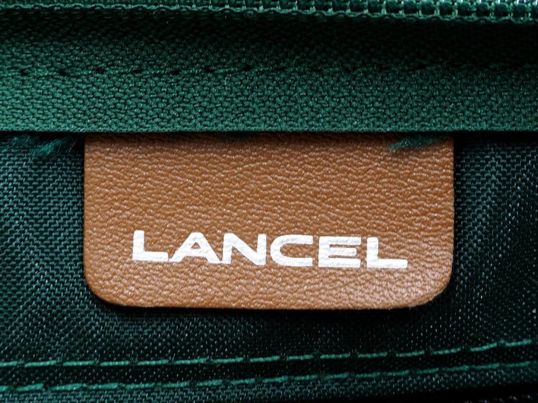 LANCEL ランセル フランス製 ボストン バッグ 緑 ■■ ☆ dla8 メンズ_画像7