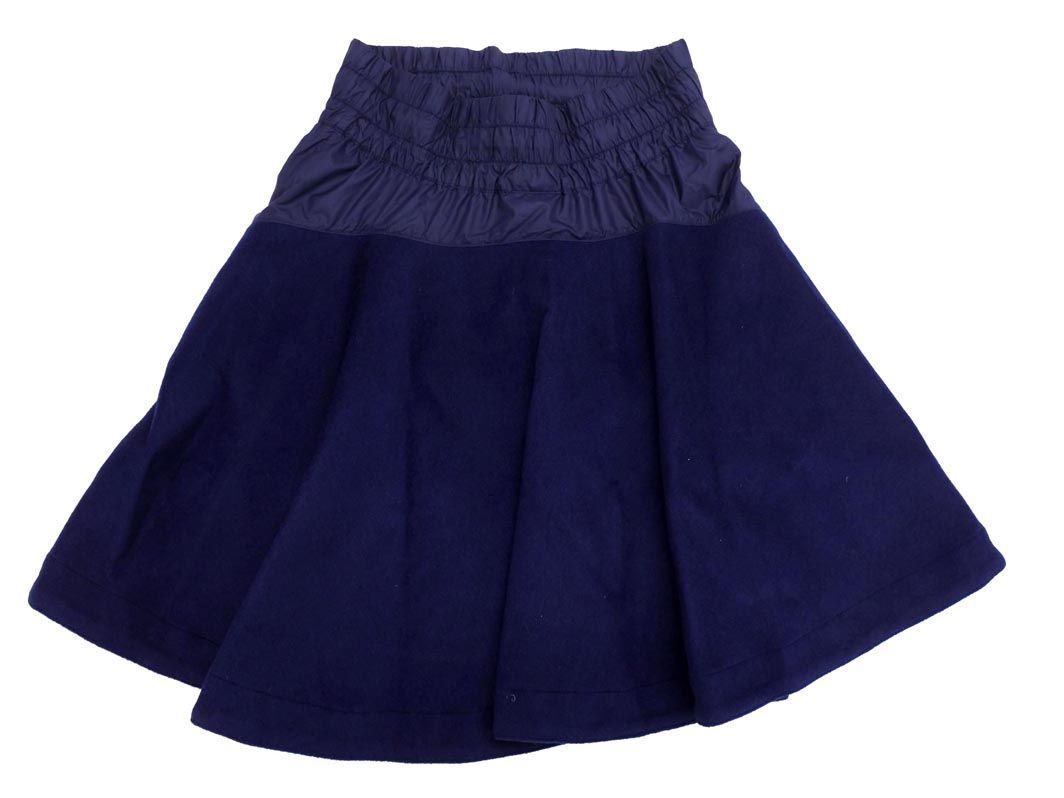 NIKE ナイキ Lab 802251-451 Sacai Wool Sports Skirt ウール混 ナイロン 切替 フレア スカート sizeS/紺 ◆■ ☆ dla1 レディース_画像5