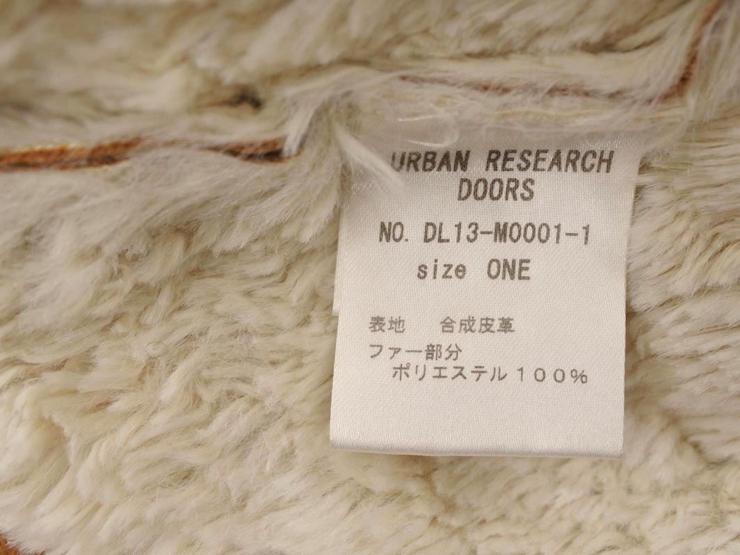 URBAN RESEARCH DOORS アーバンリサーチドアーズ フェイクムートン コート sizeONE/ベージュ ◆■ ☆ dlb2 レディース_画像6