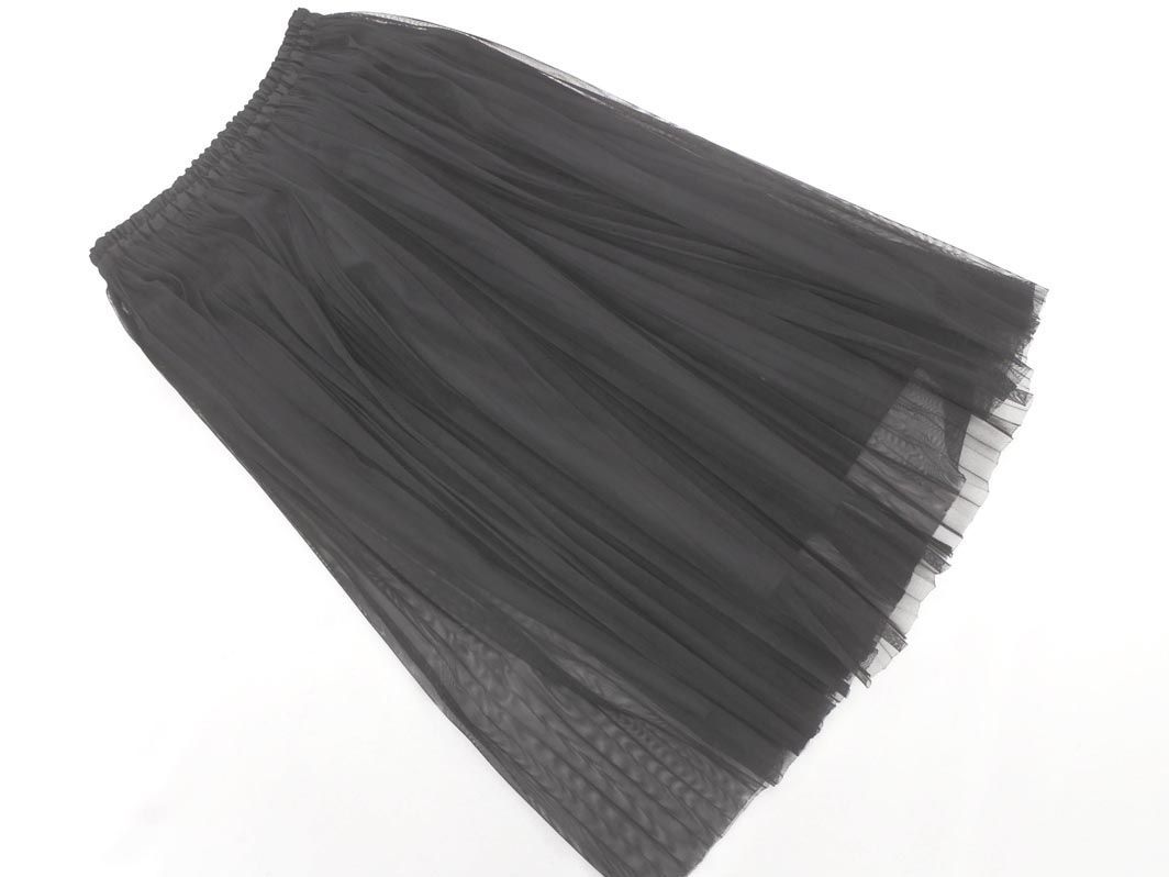 LOWRYS FARM Lowrys Farm chu-ru gathered skirt sizeF/ black ## * dlb2 lady's 