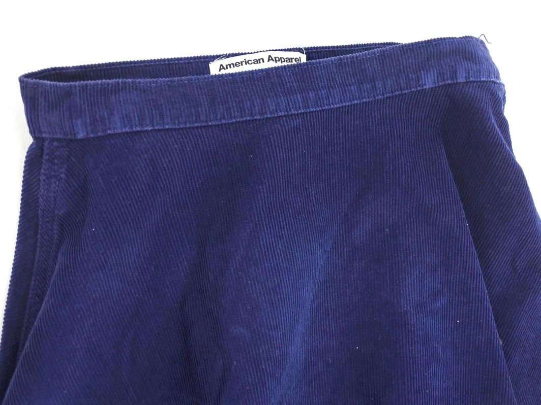 American Apparel American Apparel JEANS corduroy Mini flair skirt sizeXS/ navy blue *# * dlb3 lady's 