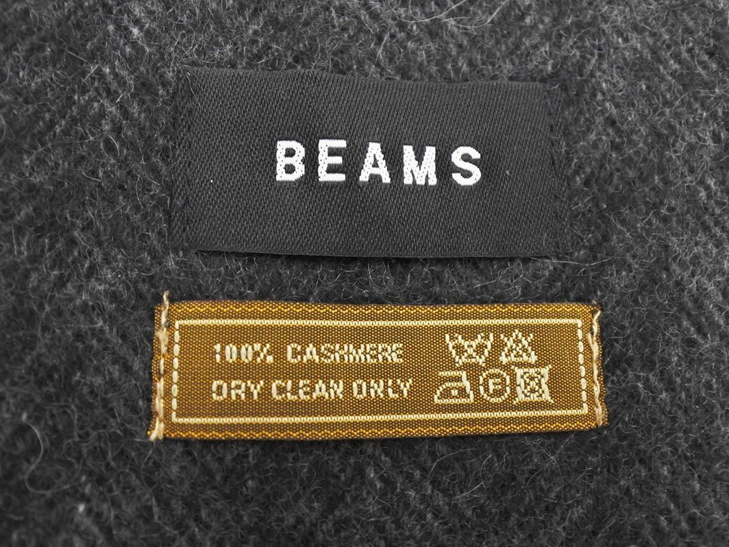 BEAMS ビームス カシミヤ100% マフラー グレー ◆■ ☆ dlb5 メンズ_画像3