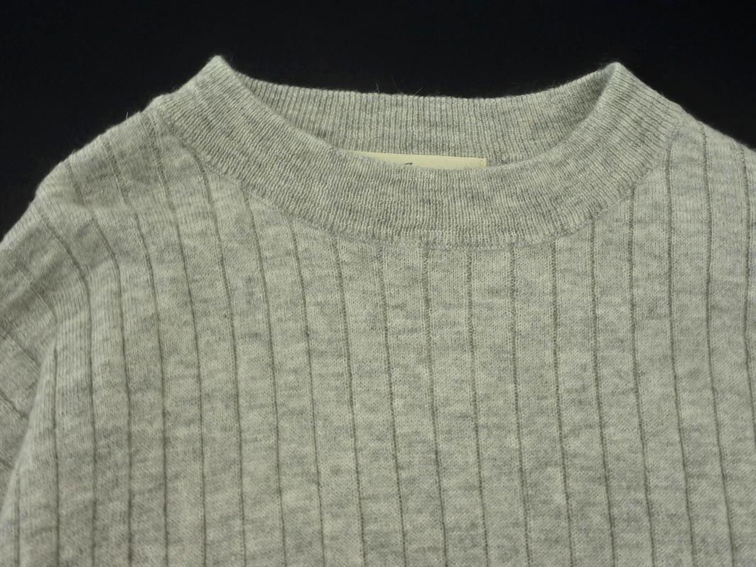  cat pohs OK CLEAR IMPRESSION clear Impression wool . rib knitted sweater size2/ gray *# * dlb5 lady's 