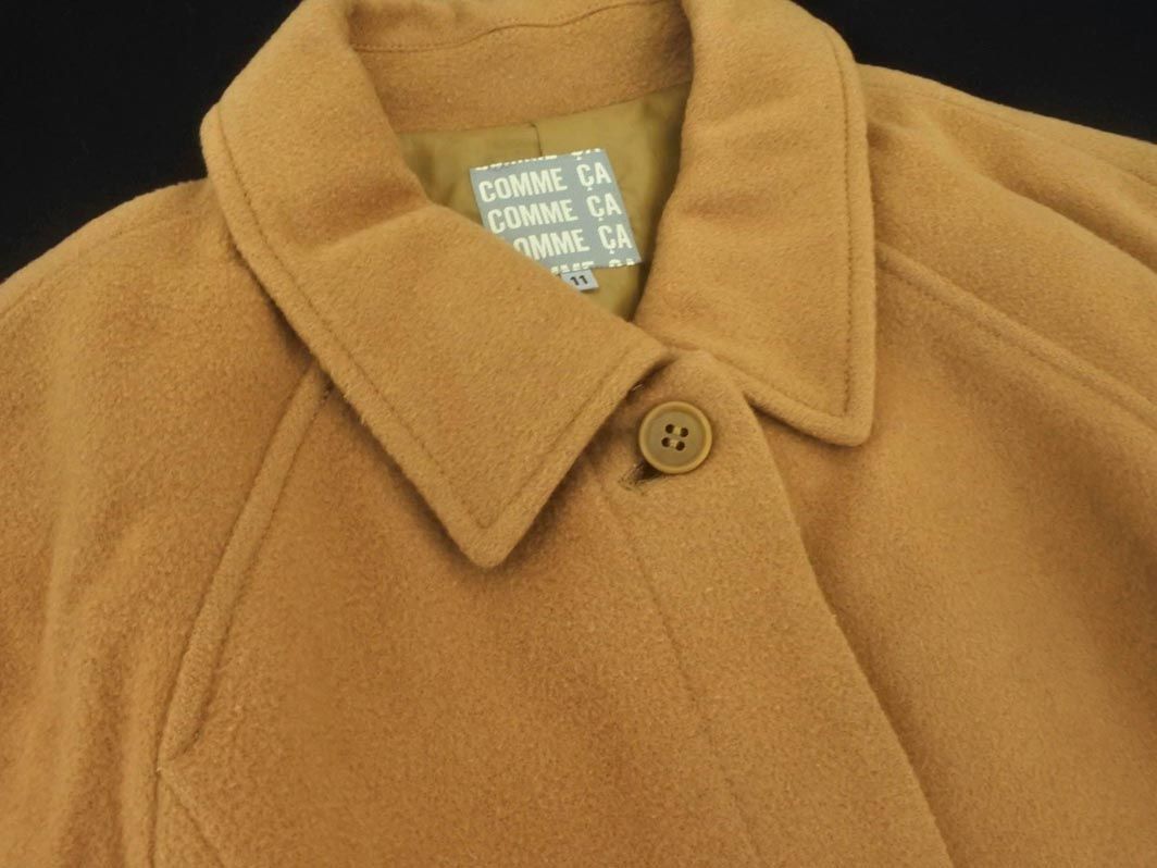 COMME CA Comme Ca wool . turn-down collar coat size11/ beige *# * dlb9 lady's 
