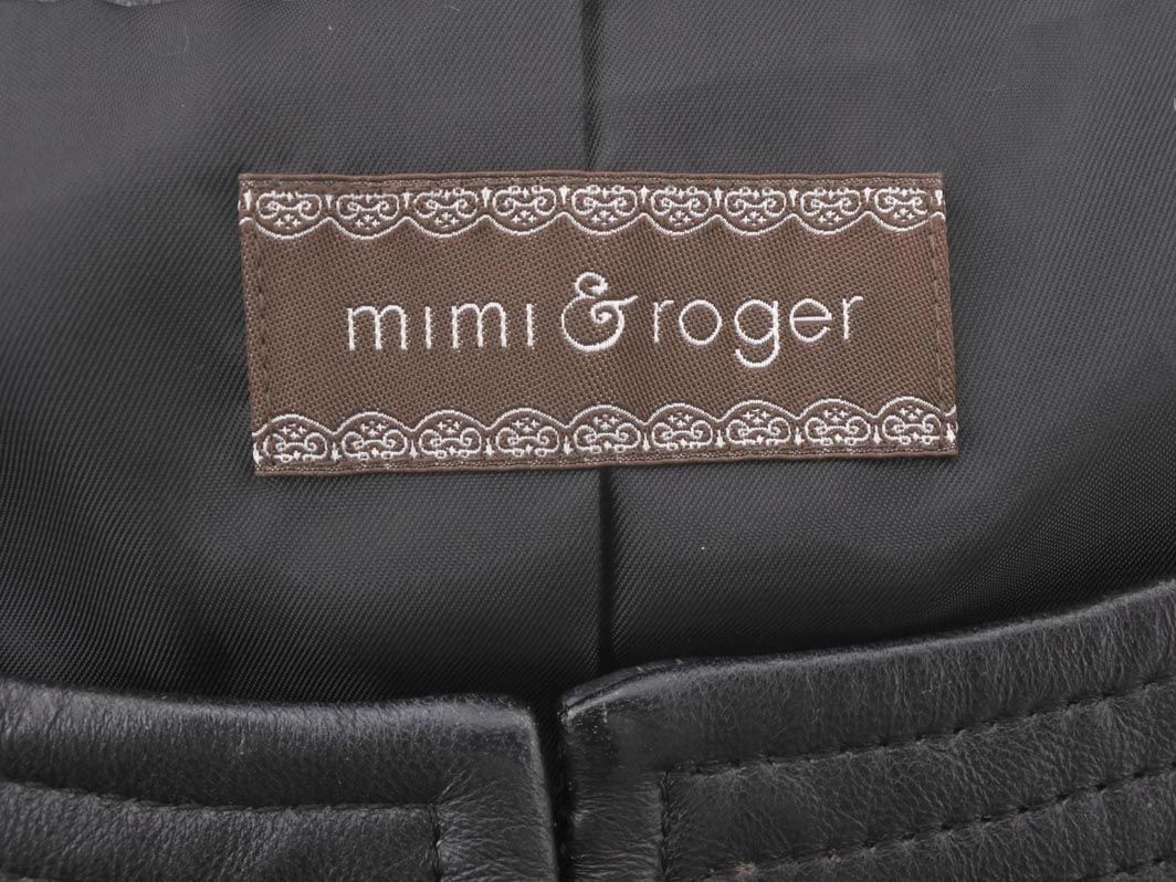 mimi&roger ушко (уголок) and Roger натуральная кожа no color жакет size0/ чёрный *# * dlc1 женский 