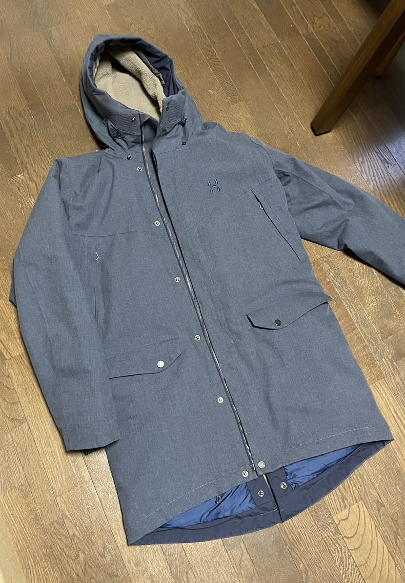 HAGLOFS Siljan Parka Men ホグロフス シルヤン パーカ 海外Mサイズ（日本Lサイズ相当）ターンブルー濃紺 中綿入コート ボアコート モッズ