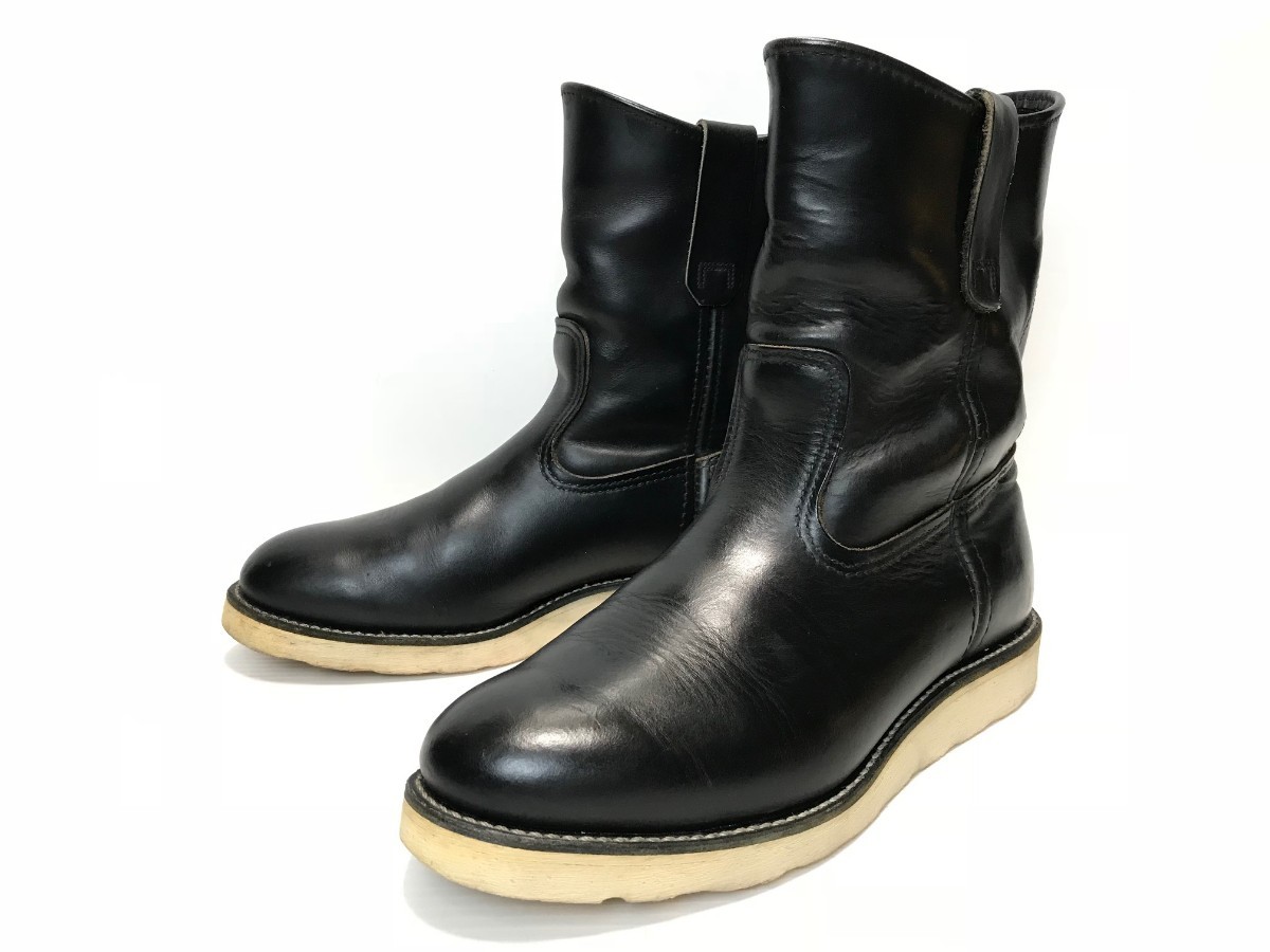 RED WING☆レッドウィング / ペコスブーツ / 8169/size:US:8(26cm) /バイクブーツ ブラッククローム/メンズ/羽タグ/デットストック/良品_画像1