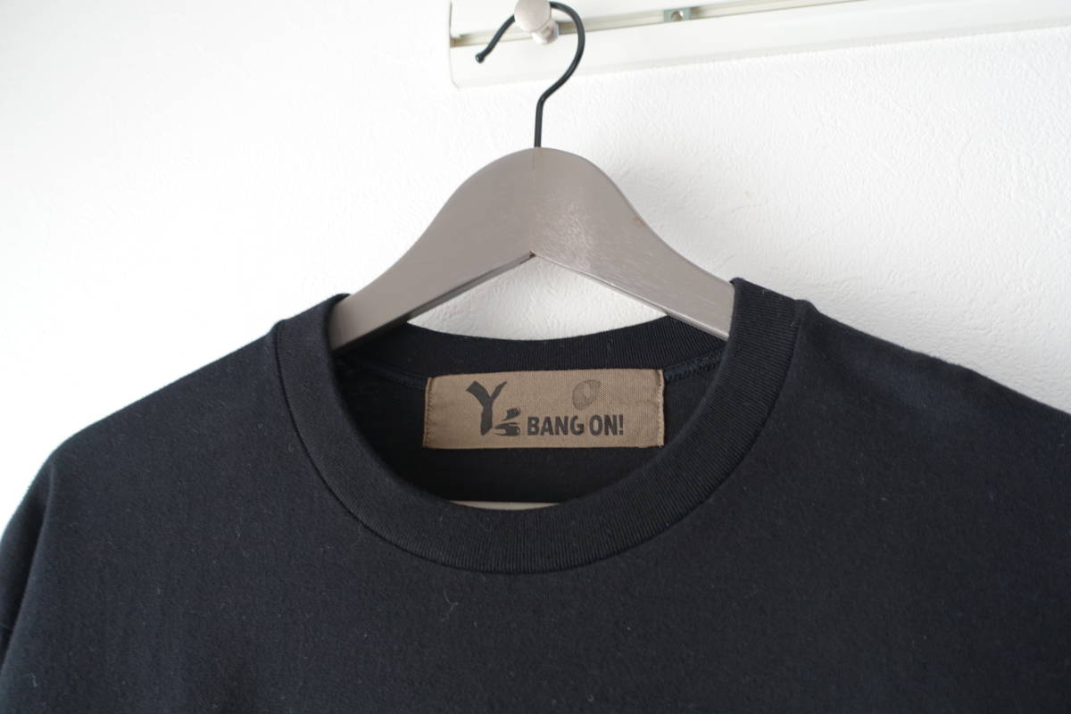 ヨウジヤマモト ワイズ Y’s BANGON Y's BANG ON! カットソー ロンT Tシャツ 黒 サイズ2 _画像3