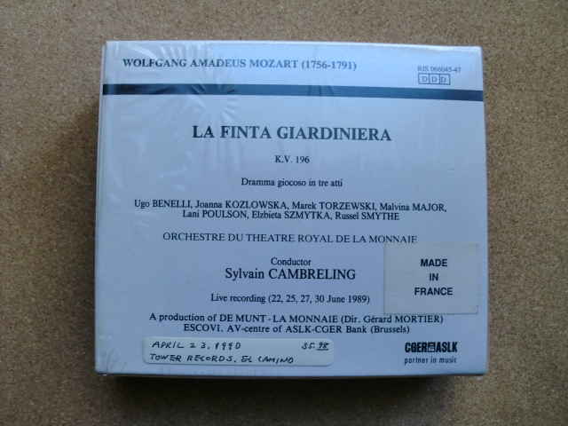 ＊【３CD】シルヴァン・カンブルラン指揮／モーツァルト LA FINTA GIARDINIERA　KV196（RIS066045-47）（輸入盤）_画像10