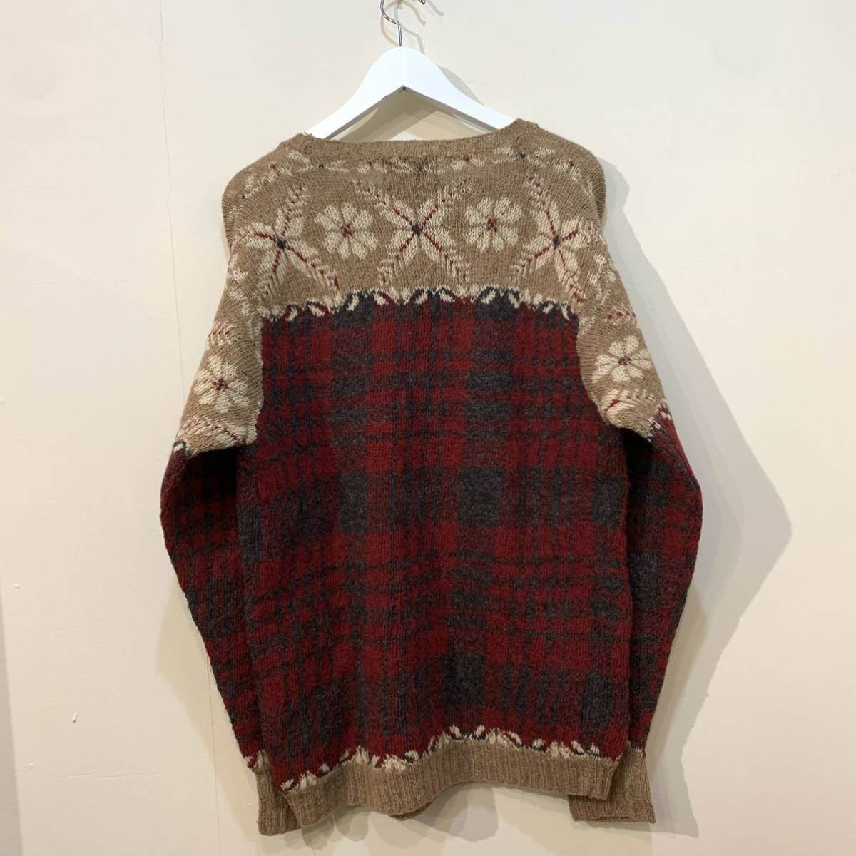 1991年 vintage RALPH LAUREN COUNTRY wool knit sweater ラルフローレン カントリー ウール ニット セーター 90s ビンテージ ポロ polo _画像2