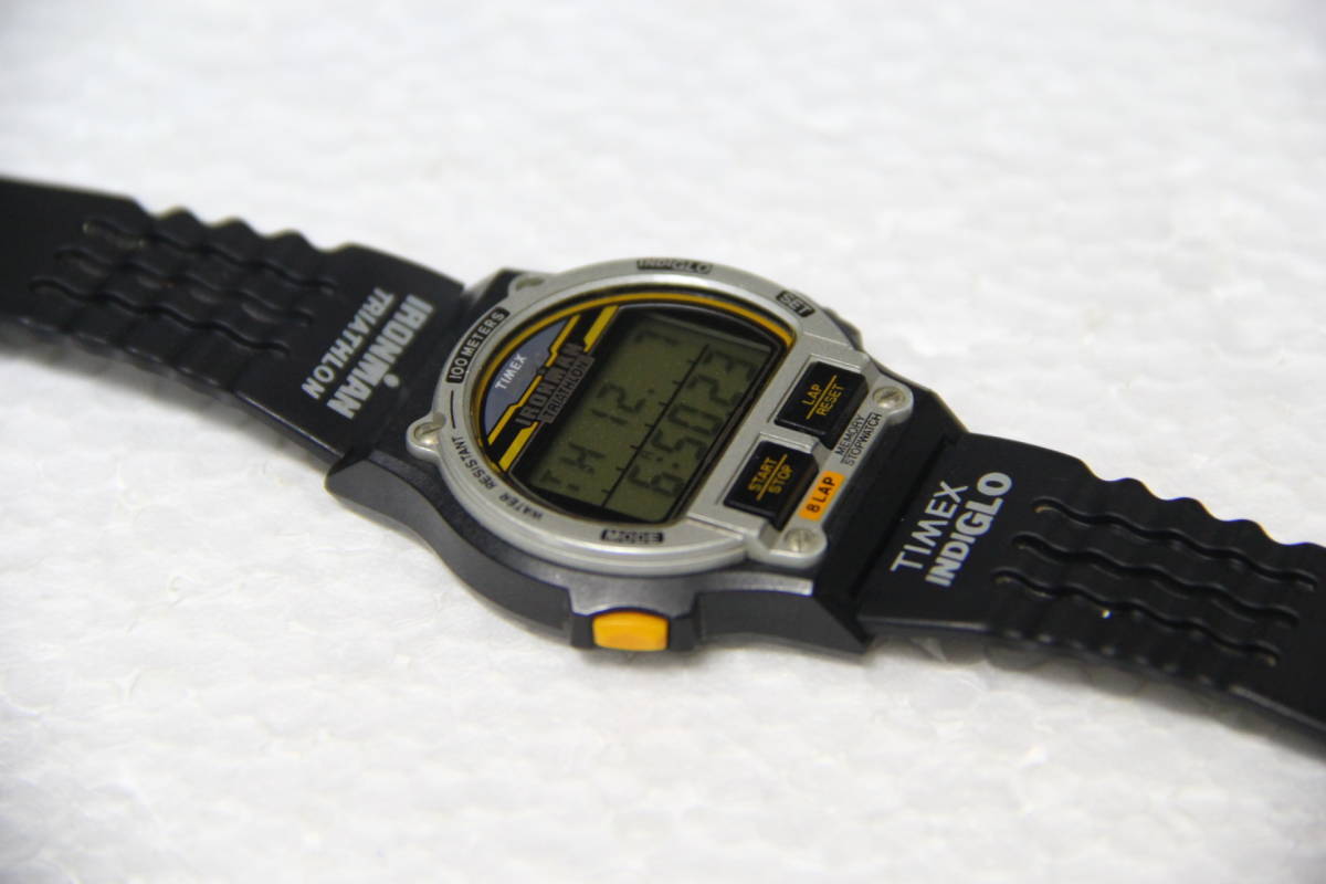 TIMEX タイメックス 腕時計 INDIGLO IRONMAN TRIATHLON アイアンマン トライアスロン 稼働品_画像5