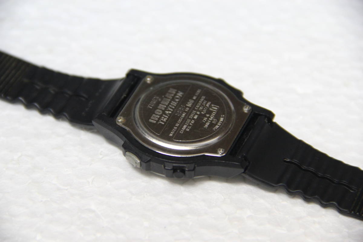 TIMEX タイメックス 腕時計 INDIGLO IRONMAN TRIATHLON アイアンマン トライアスロン 稼働品_画像6