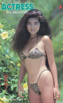 ■q 飯島直子 ACTRESS テレカ_画像1