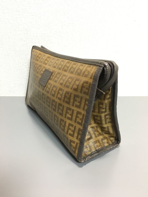 オールド FENDI フェンディ ズッカ柄 PVC クラッチバッグ セカンドバッグ_画像3