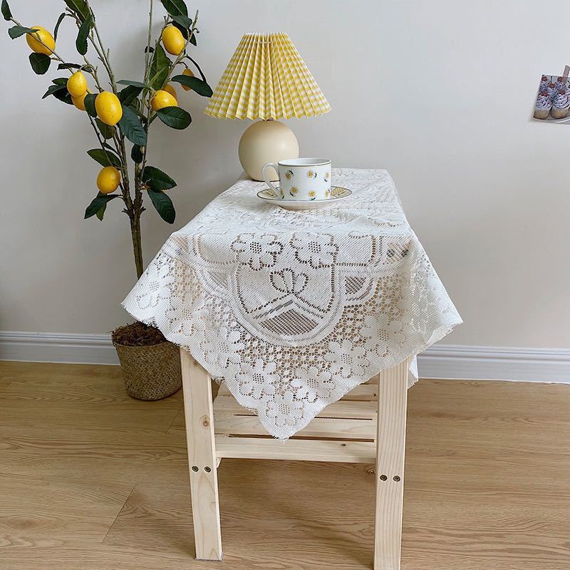  new goods tablecloth multi cover rice field . manner lacework table cover sofa cover furniture dustproof cover 90x90cm