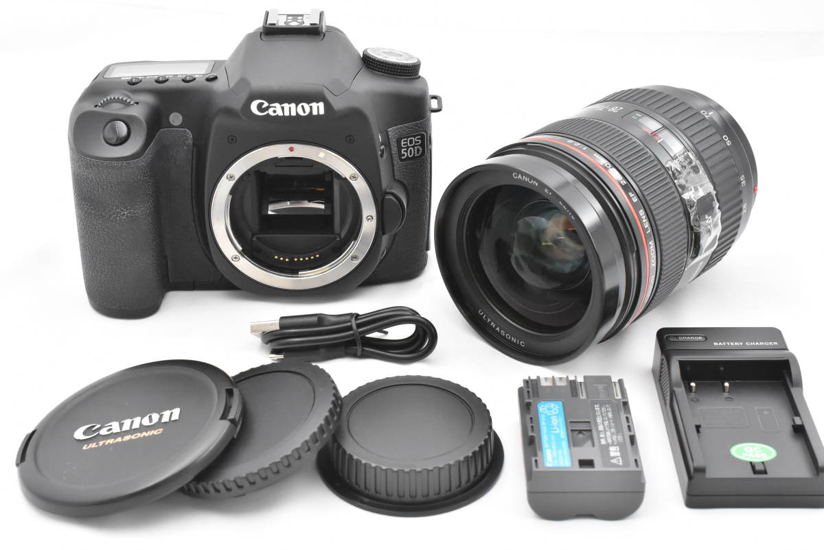 【ショット数6134回】Canon EOS 50D ボディ CANON ZOOM EF 28-70mm F2.8 L ULTRASONIC レンズ（t4422）