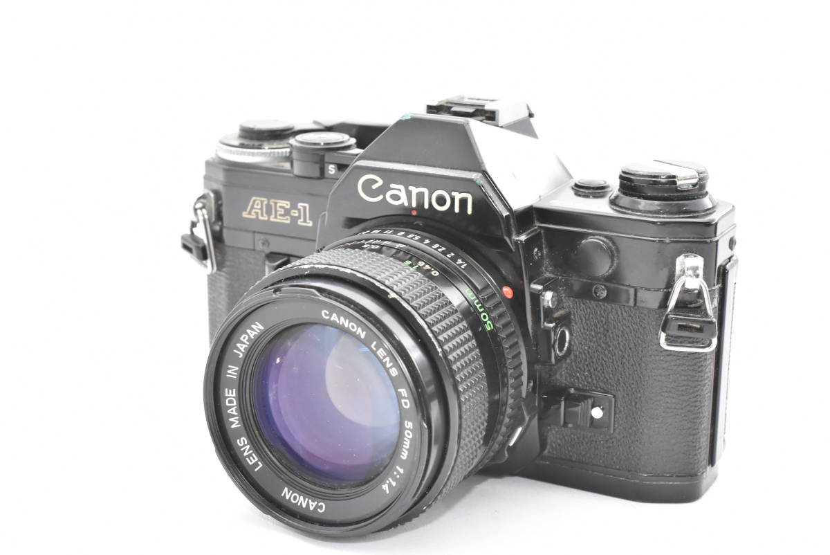 Canon キャノン Canon AE-1 ブラック ボディCANON FD 85mm F1.8 CANON FD 50mm F1.4 2本セット(t4502)_画像9