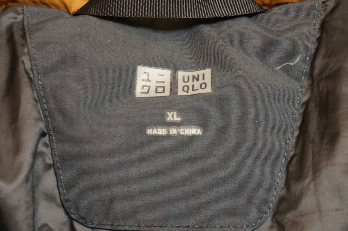 UNIQLO ユニクロ ハイブリッドダウンパーカ ジャケット XL メンズ 311-421716(94-30) ブラウン 軽量撥水防風通勤登山_画像4
