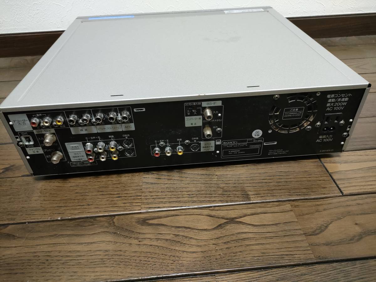 SONY DV&VHSダブルビデオデッキ WV-DR5 純正リモコン&ビデオヘッドクリーナー付_画像4