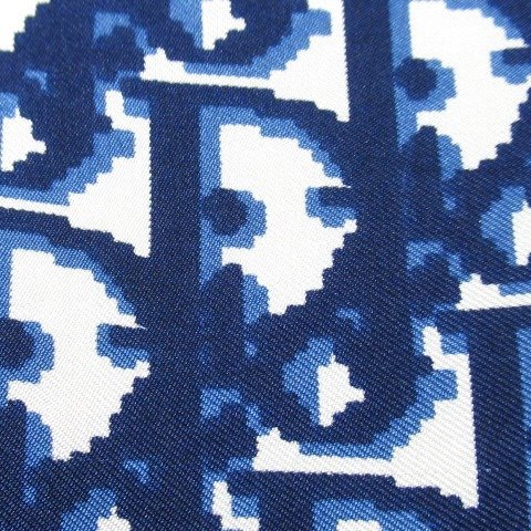 Y12*[ beautiful goods ]Dior silk scarf navy blue navy series Toro ta- pattern large size silk silk Christian Dior Christian Dior[ cat pohs OK]