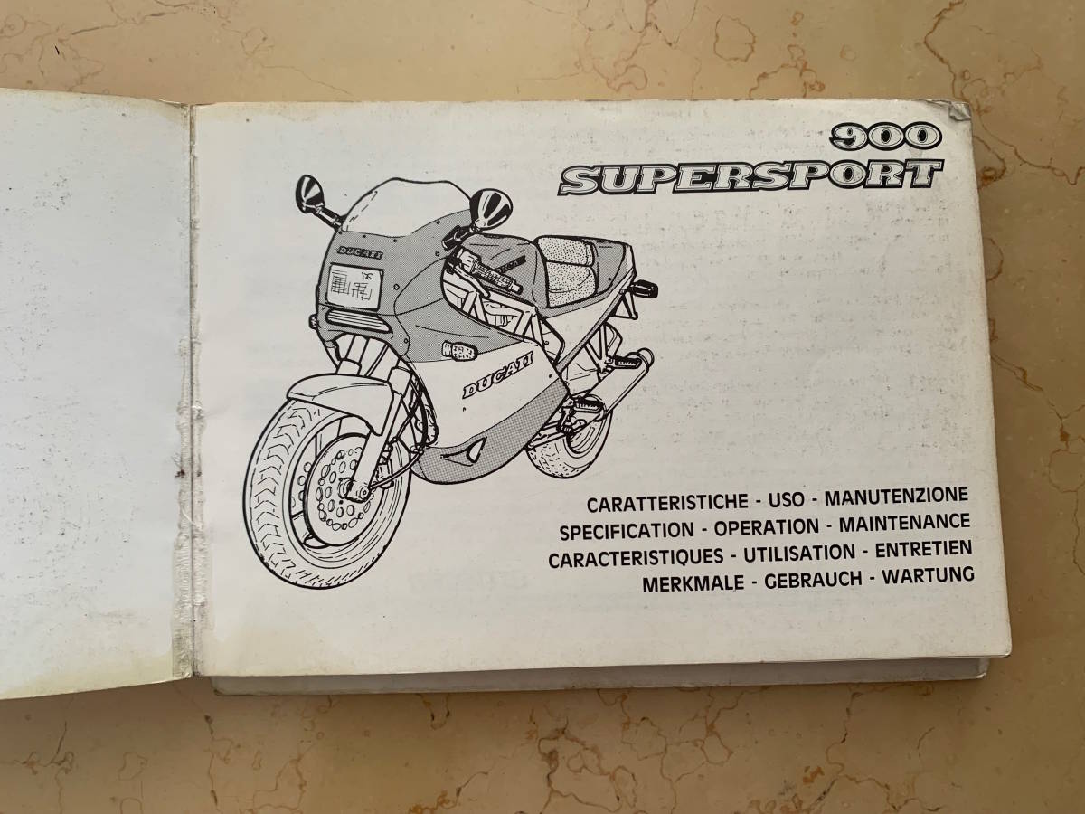 DOCATI 　900SS 1989,1990 Год выпуска  Owner's Manual  владелец  ... инструкция 